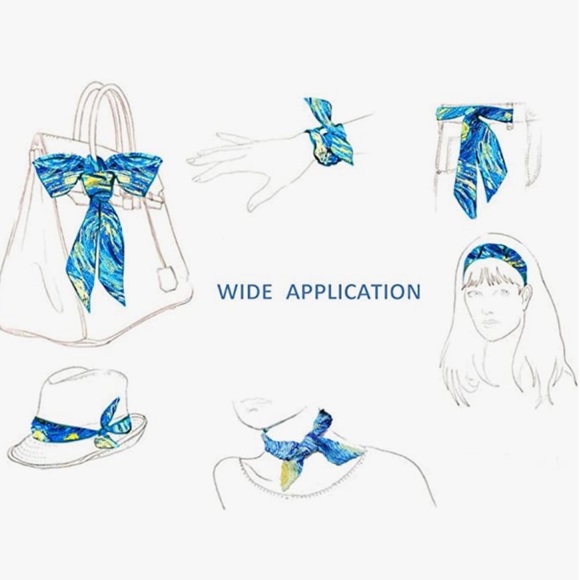 Two Thin Scarves / Hair Bands / Scarves - #1253 - Picture 4 of 4